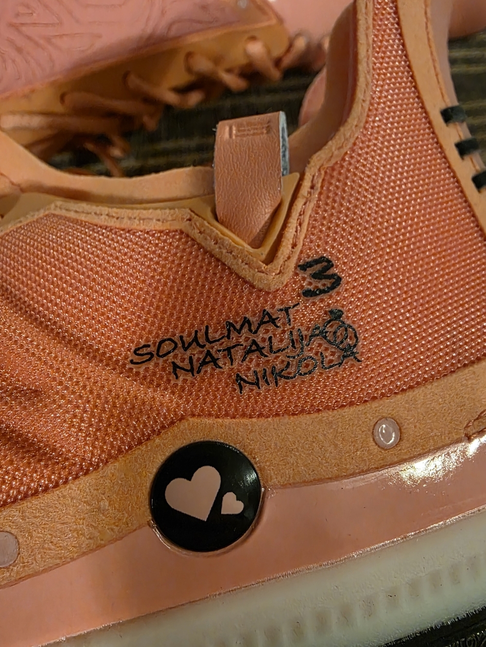 RARE RETIRED 361° Joker Jokić 1 GT 'Soulmate' Coral Basketball Shoes Sz 11.5 - Picture 12 of 13